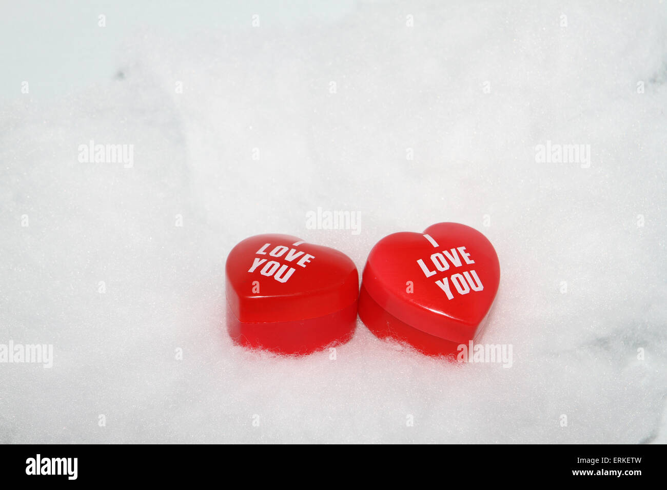 Cuore rosso Valentino. Io vi amo. Foto Stock