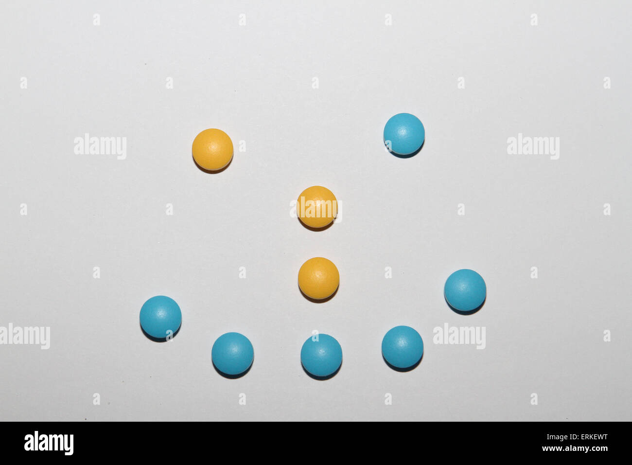 Disposizione di smarties Foto Stock