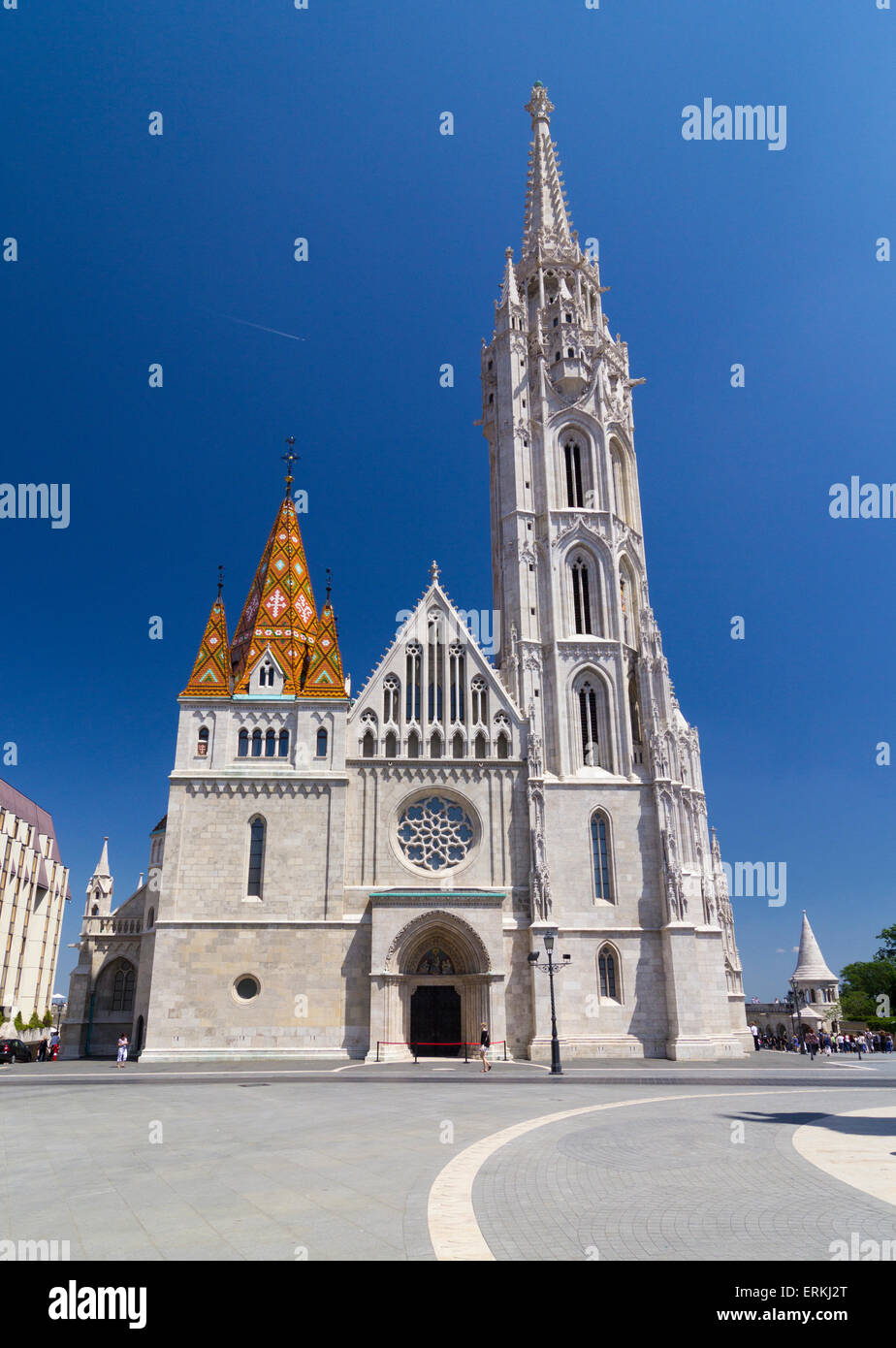 La Chiesa di San Mattia nel Castello di Buda, Budapest, Ungheria Foto Stock