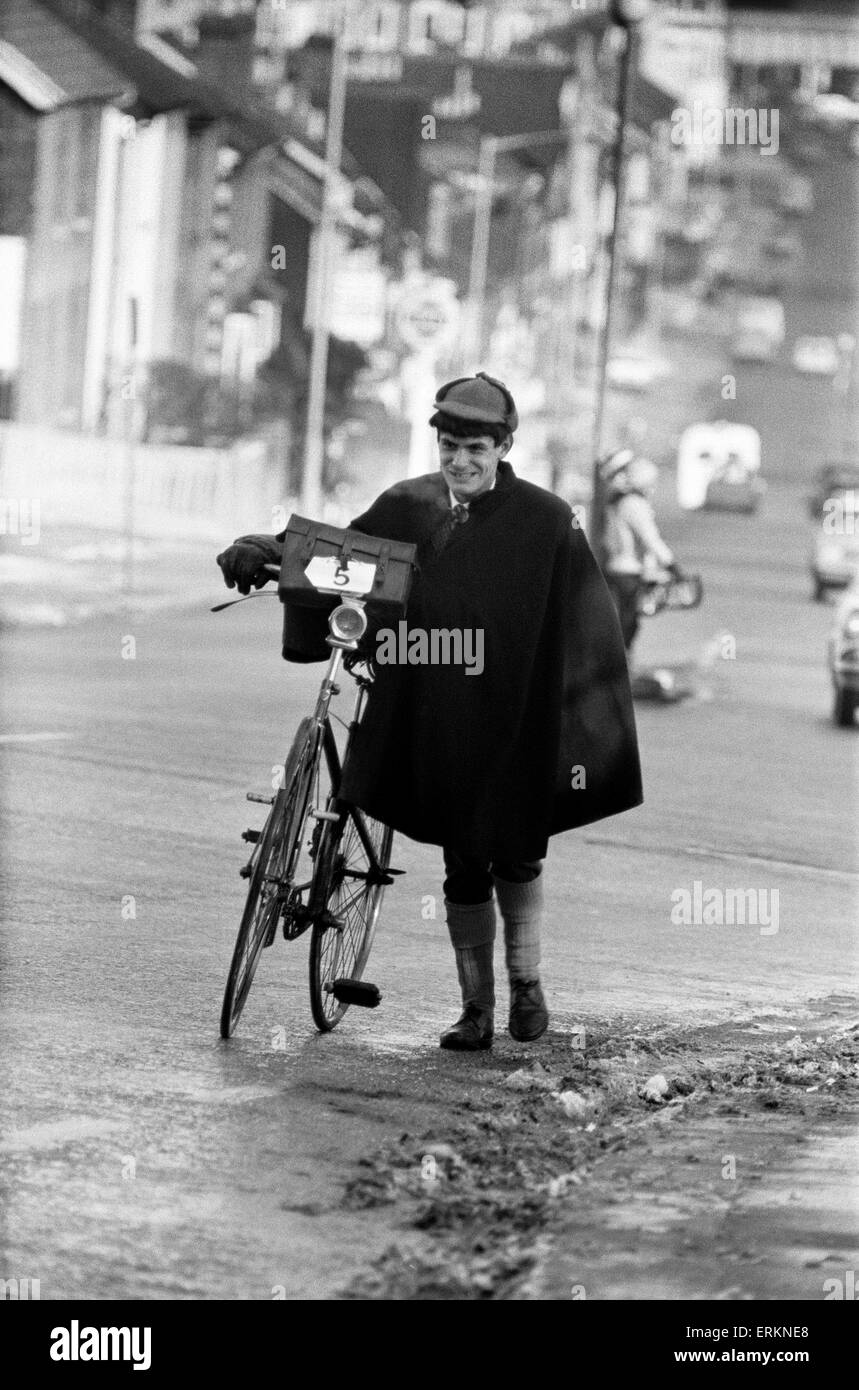 Londra a Brighton in bicicletta. 9 febbraio 1969 Foto Stock