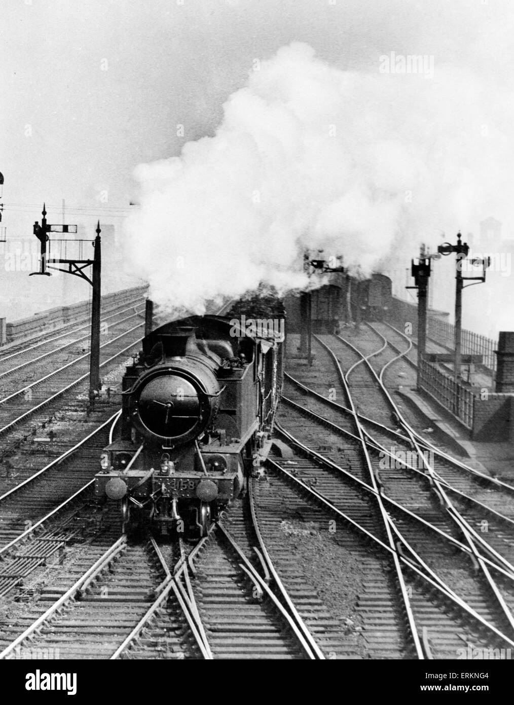 Il minerale di ferro in treno da Banbury per Bilston, maggio 1934. Foto Stock