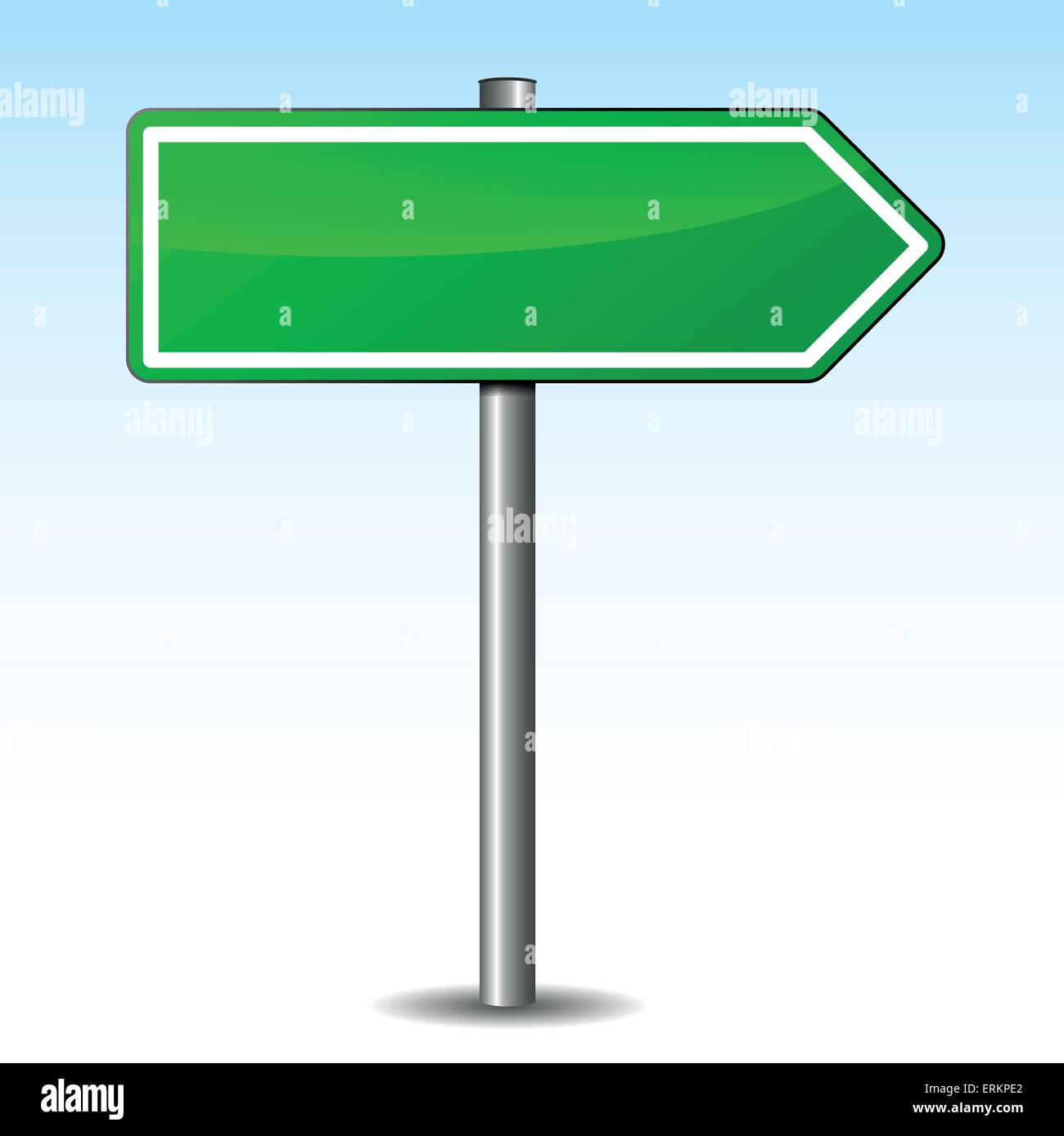 Illustrazione Vettoriale di freccia verde segno su sfondo bianco Illustrazione Vettoriale