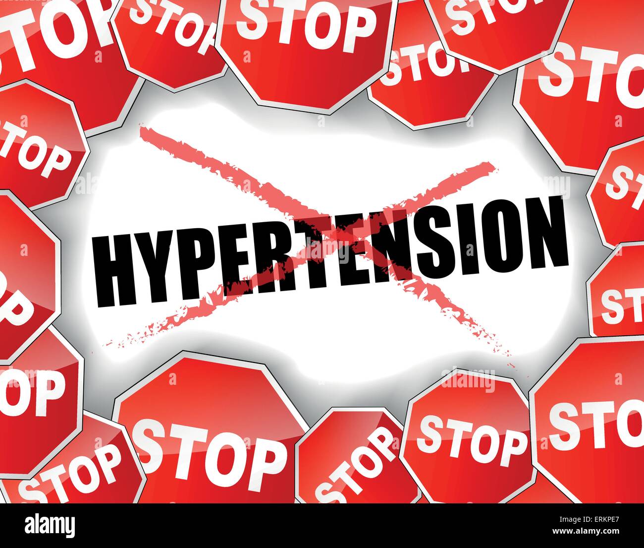Illustrazione Vettoriale di stop ipertensione concetto di sfondo Illustrazione Vettoriale