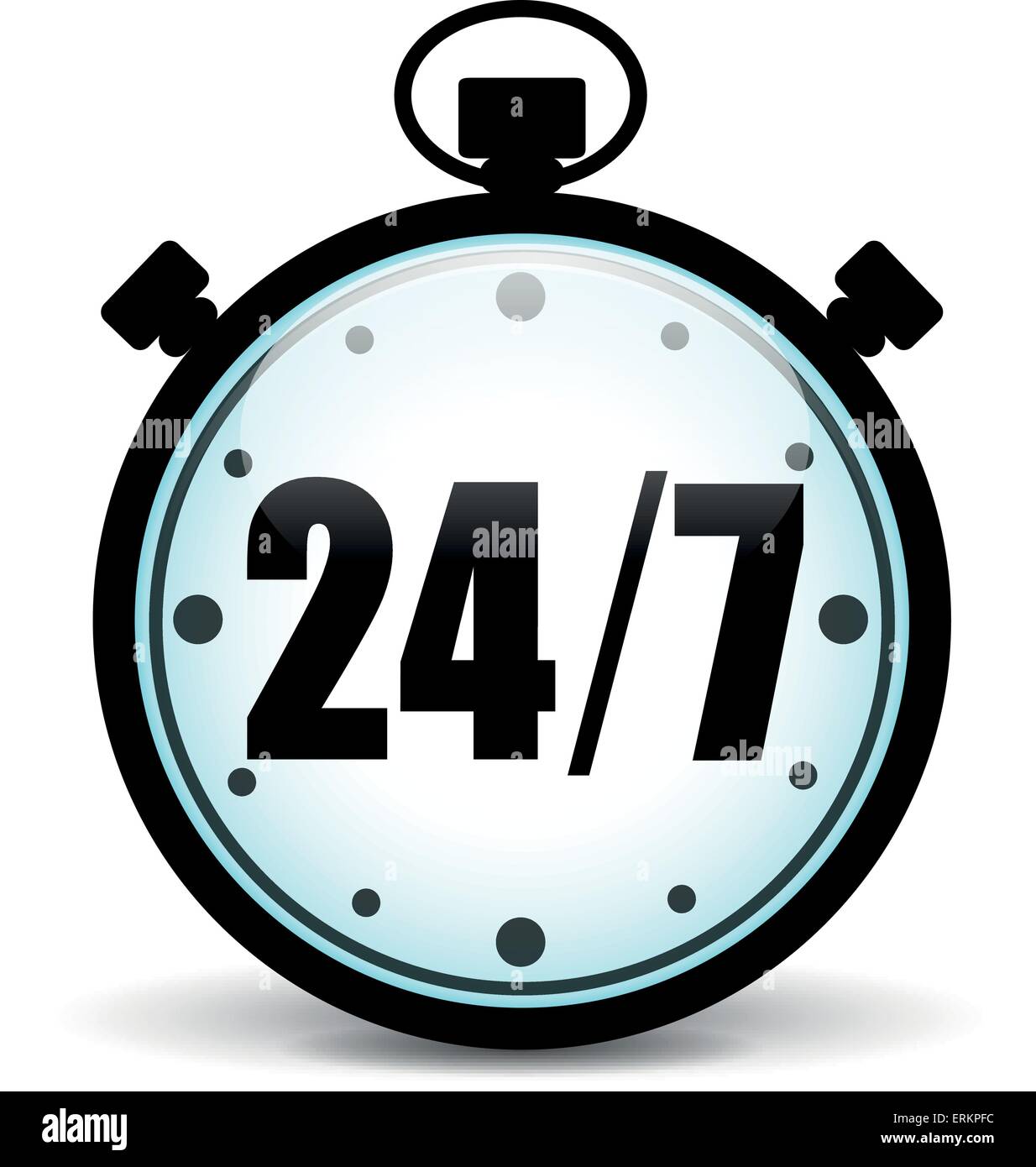 Illustrazione Vettoriale di cronometro icona di servizio su sfondo bianco Illustrazione Vettoriale