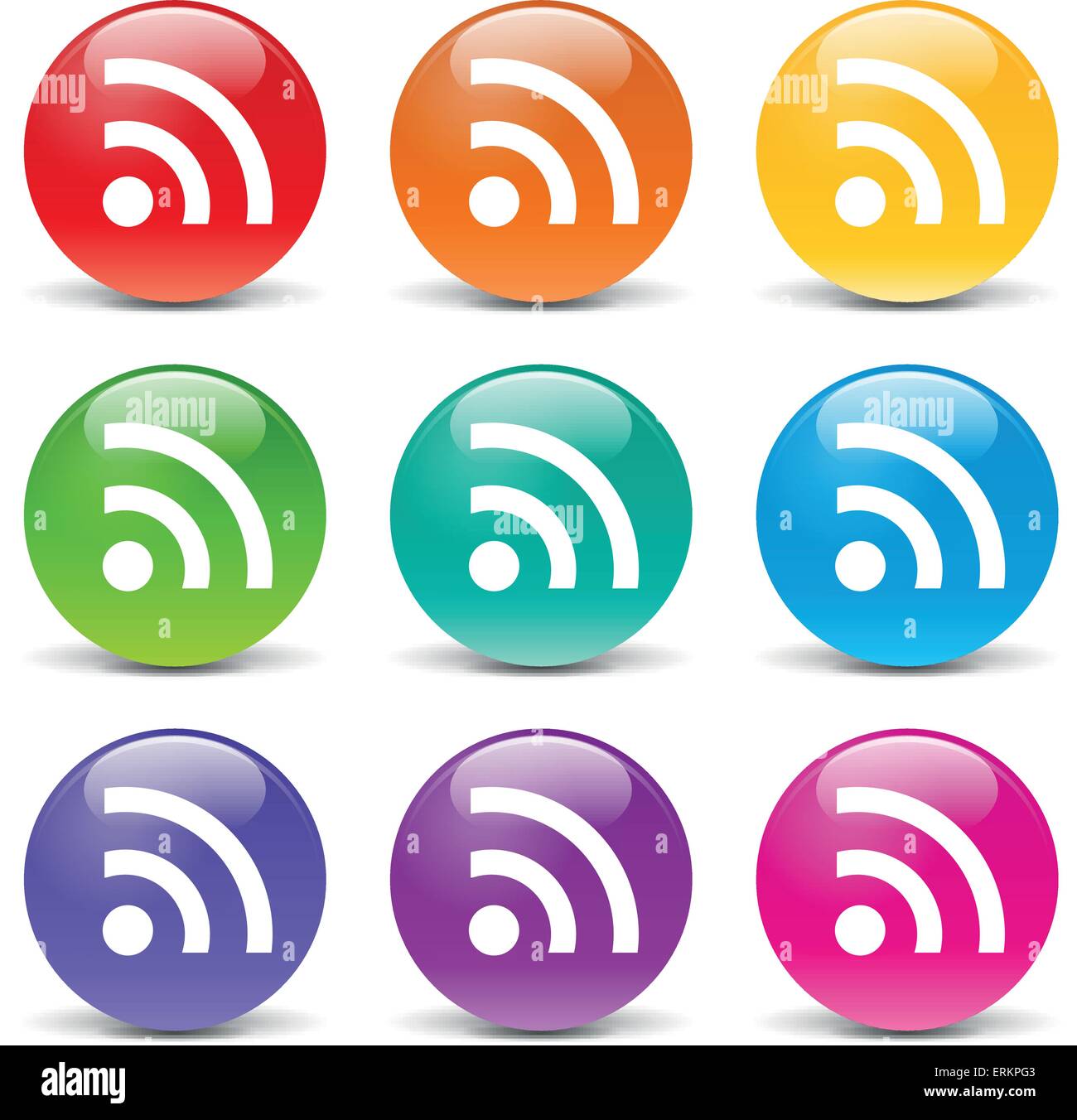 Illustrazione Vettoriale di wifiicons su sfondo bianco Illustrazione Vettoriale