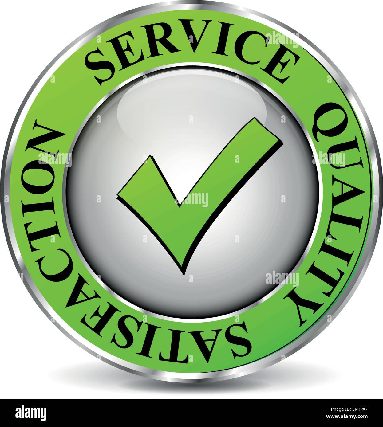 Illustrazione vettoriale di un servizio di qualità icona su sfondo bianco Illustrazione Vettoriale