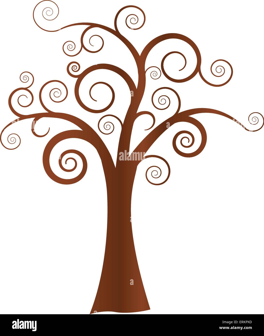 Illustrazione Vettoriale di albero concetto astratto su sfondo bianco Illustrazione Vettoriale