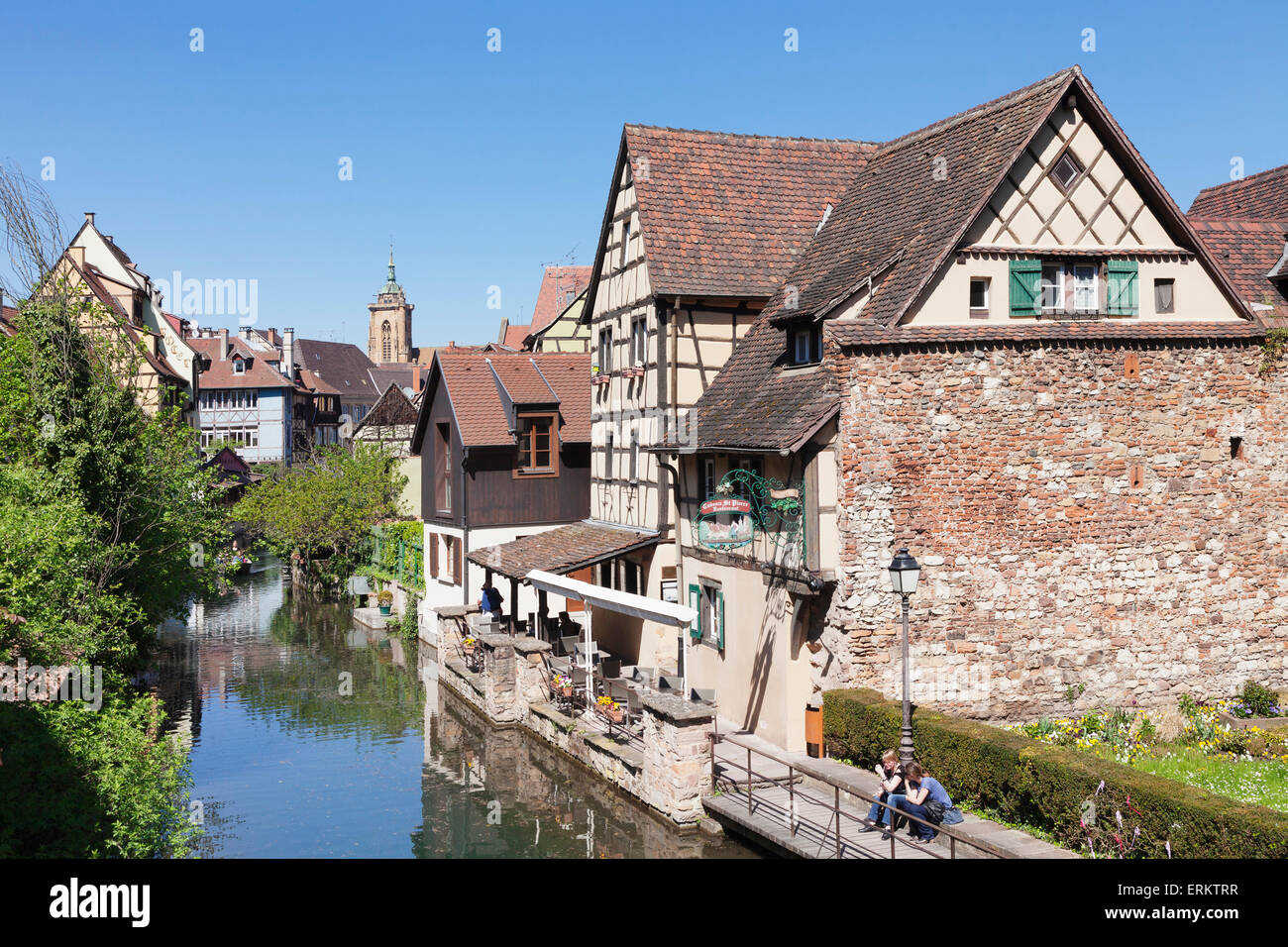 Fiume Lauch, Little Venice, Colmar, Alsazia, Francia, Europa Foto Stock