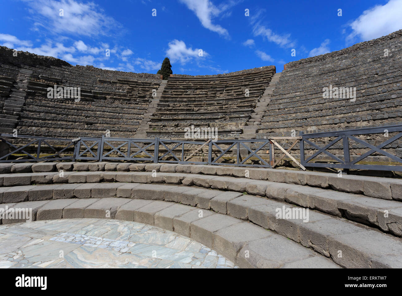 Piccolo Teatro, le rovine romane di Pompei, Sito Patrimonio Mondiale dell'UNESCO, Campania, Italia, Europa Foto Stock