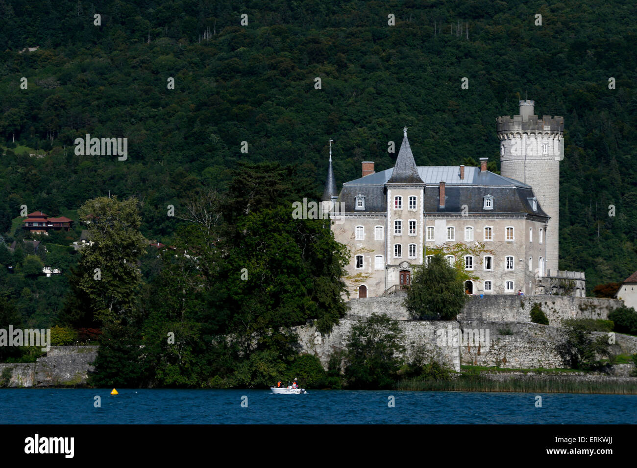 Chateau de Duingt, il lago di Annecy, Alta Savoia, Francia, Europa Foto Stock