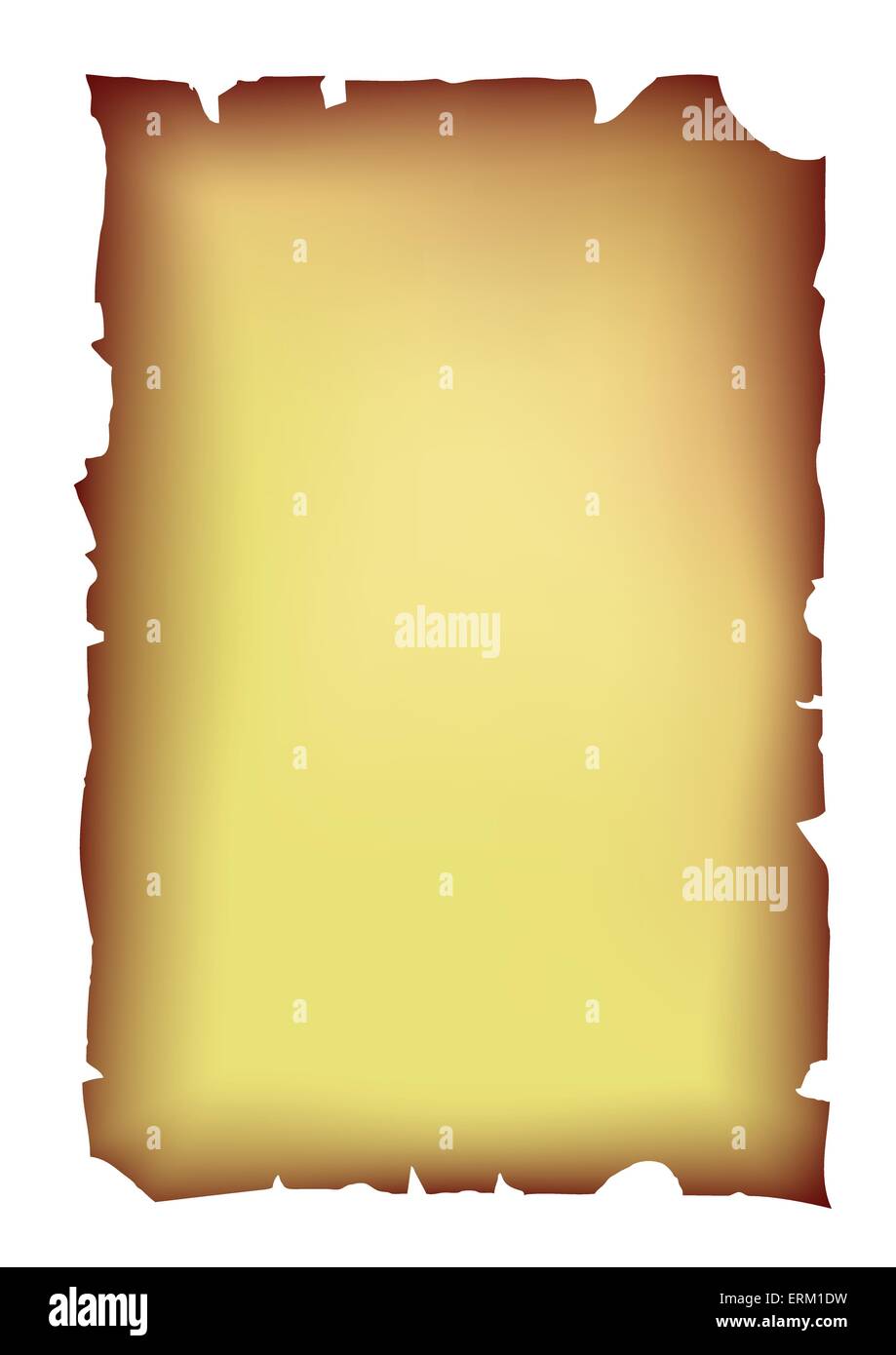 Vecchia pergamena con ragged bordi carbonizzati - vettore Illustrazione Vettoriale