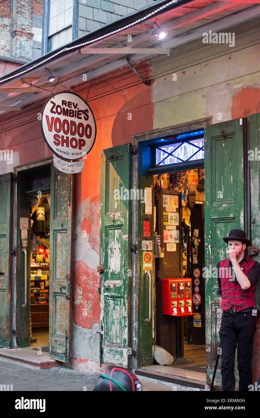 New Orleans, Louisiana - Rev. Zombie's Voodoo Shop nel Quartiere Francese. Foto Stock