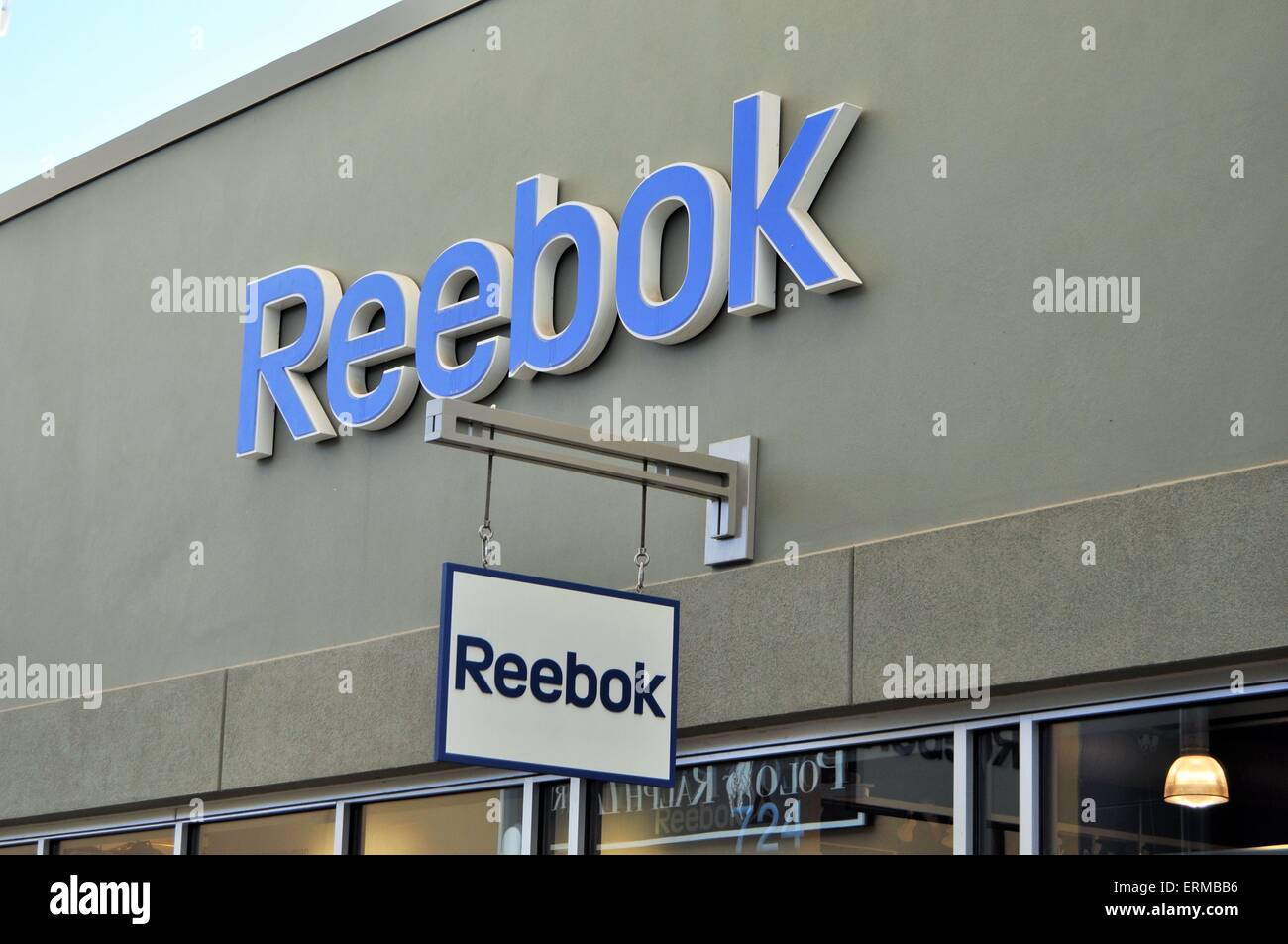 Reebok negozio di fronte Foto Stock