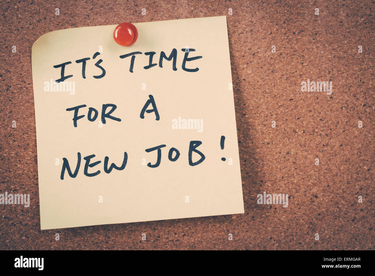 È tempo per un nuovo lavoro Foto Stock