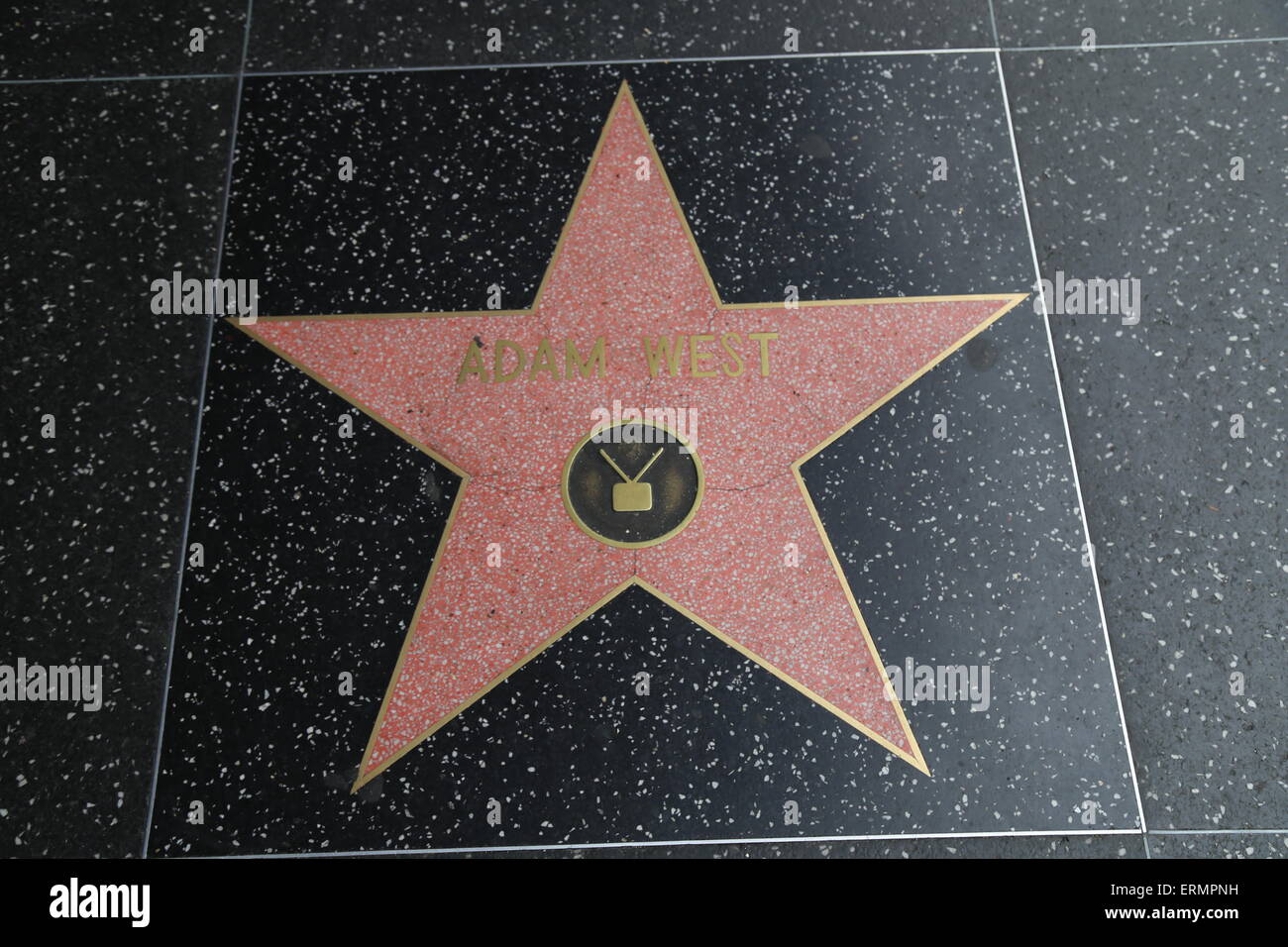 Adam West stella sulla Hollywood Walk of Fame Foto Stock