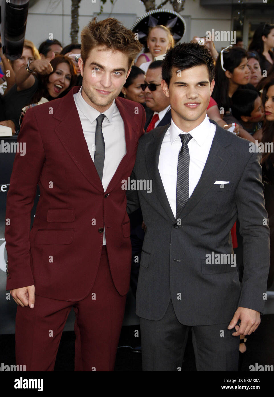 Taylor Lautner e Robert Pattinson Foto Stock