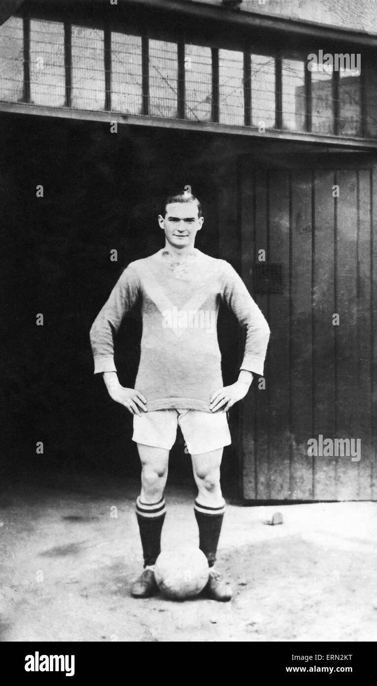 Birmingham City Football Star Joe Bradford, raffigurato a circa l'età di diciannove, eventualmente adottate nel momento in cui il Blues erano noti come Small Heath, circa 1920. Foto Stock