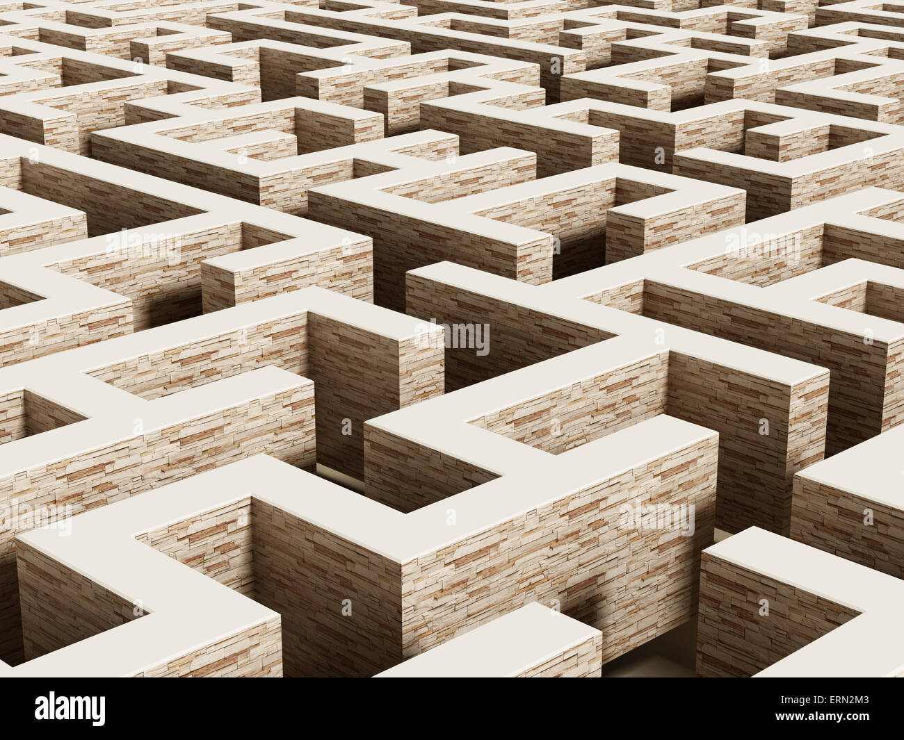 Labirinto dalla prospettiva di fuga . Foto Stock