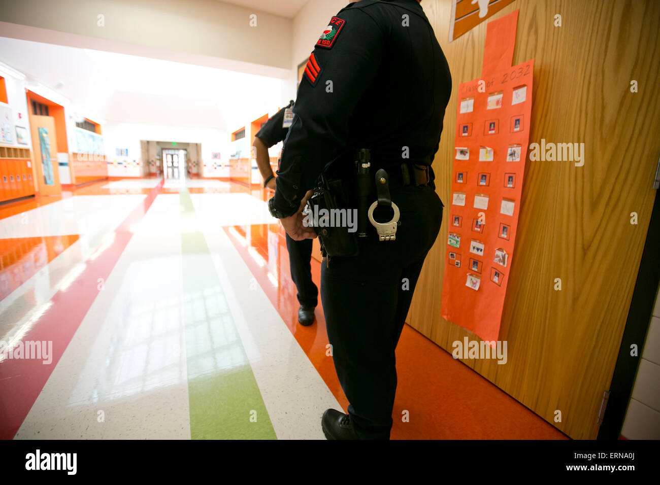 Austin Independent School District ufficio di polizia a Anita Uphaus Centro per l'infanzia in Austin Texas Maggio 28, 2015 Foto Stock