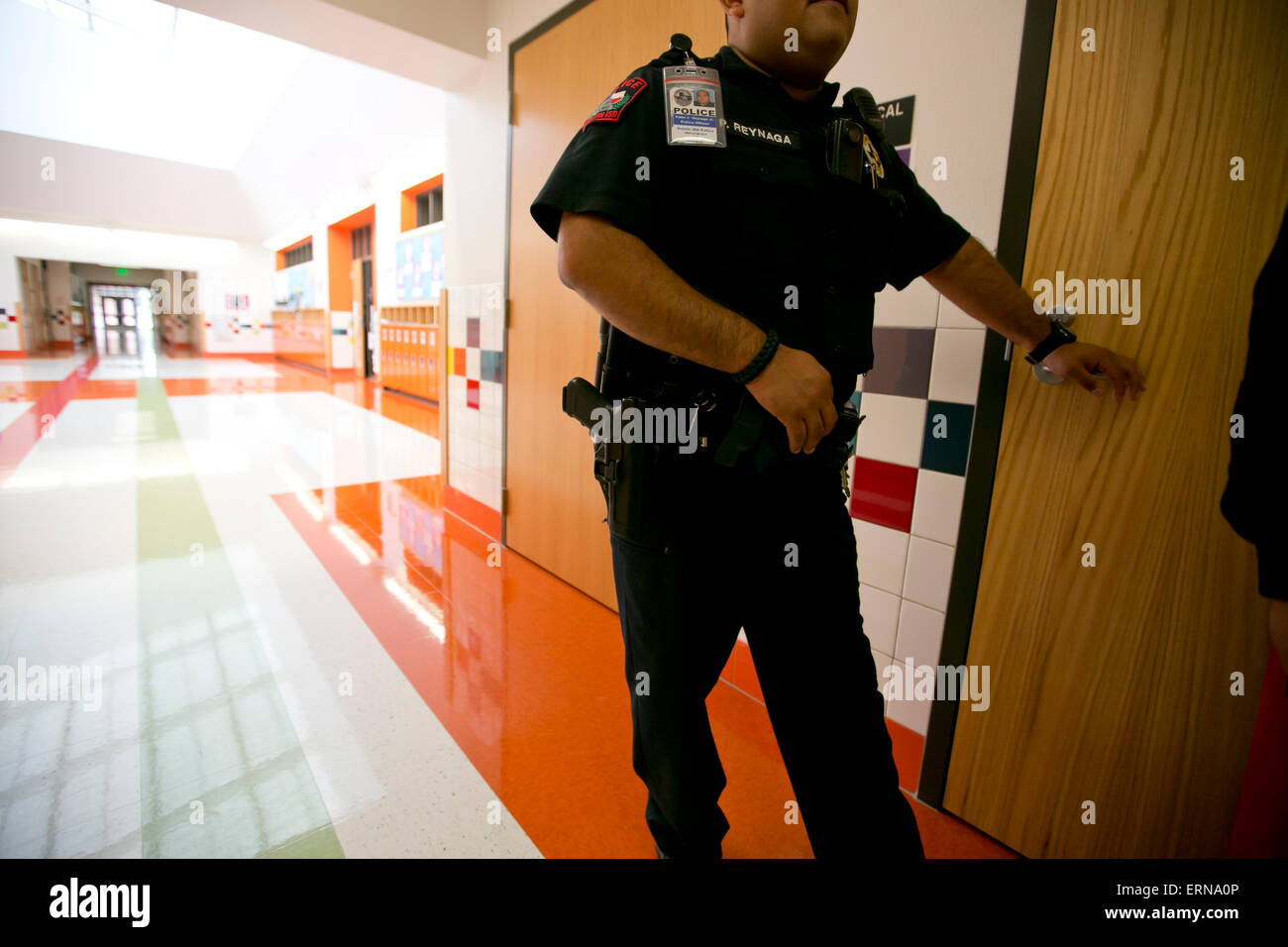 Austin Independent School District ufficio di polizia a Anita Uphaus Centro per l'infanzia in Austin Texas Maggio 28, 2015 Foto Stock