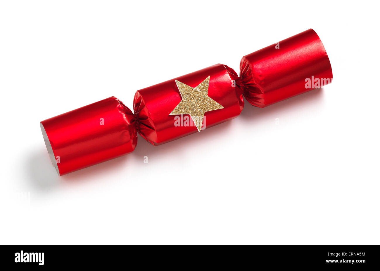 Red Christmas Cracker Foto Stock