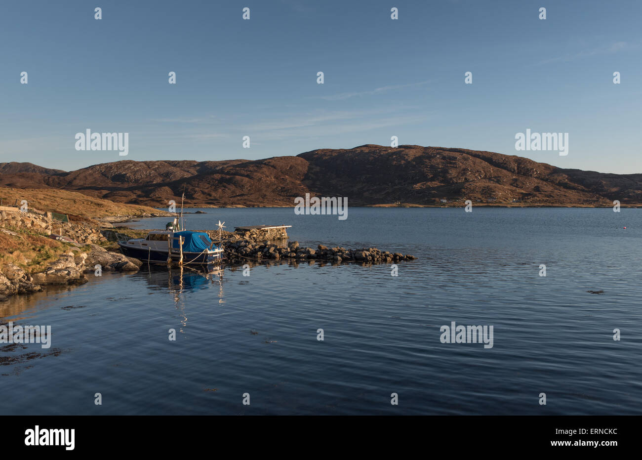 Serata sul Loch Eynort Sud Uist Foto Stock