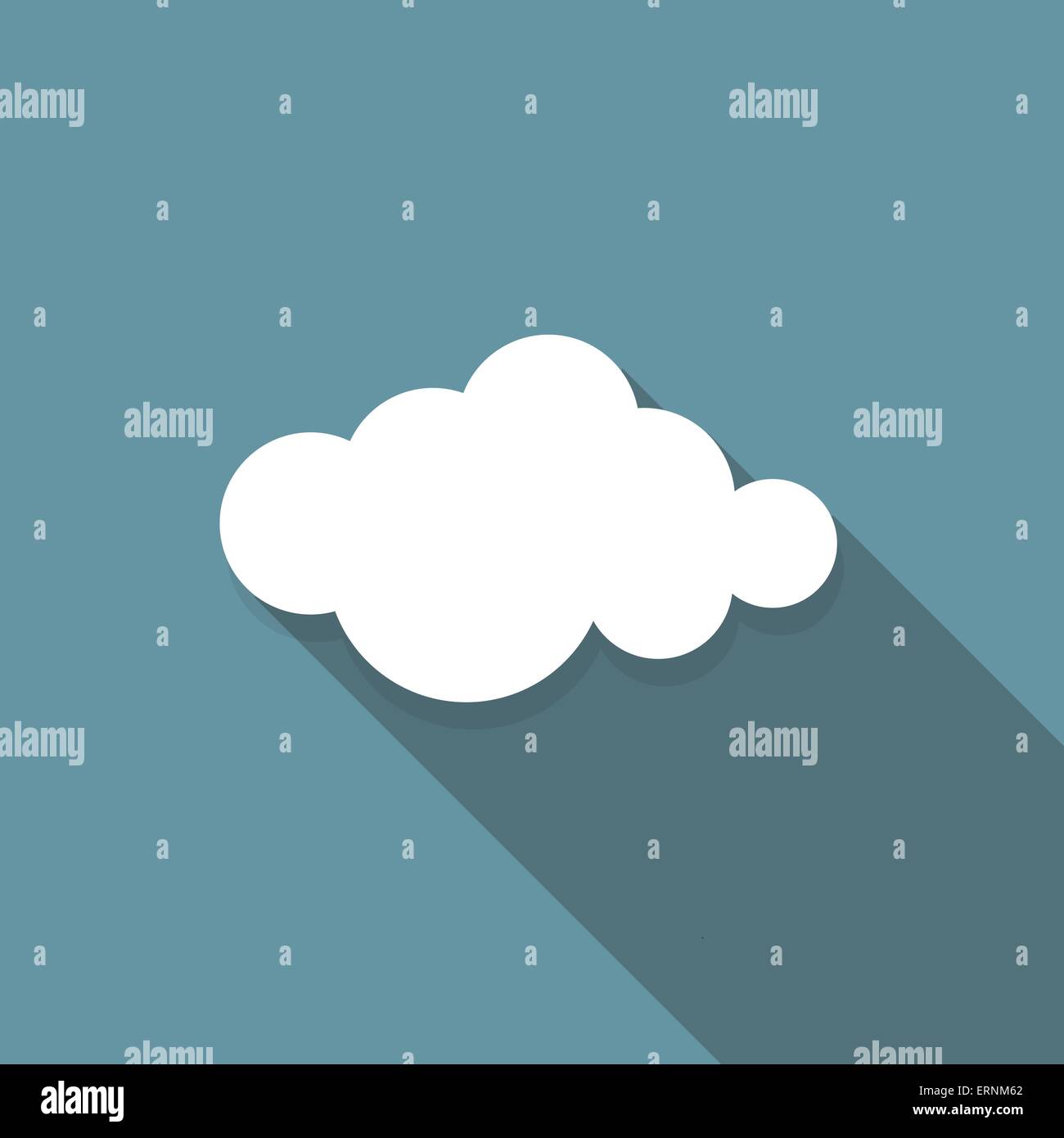 Cloud Icona piatta con lunga ombra, illustrazione vettoriale Illustrazione Vettoriale