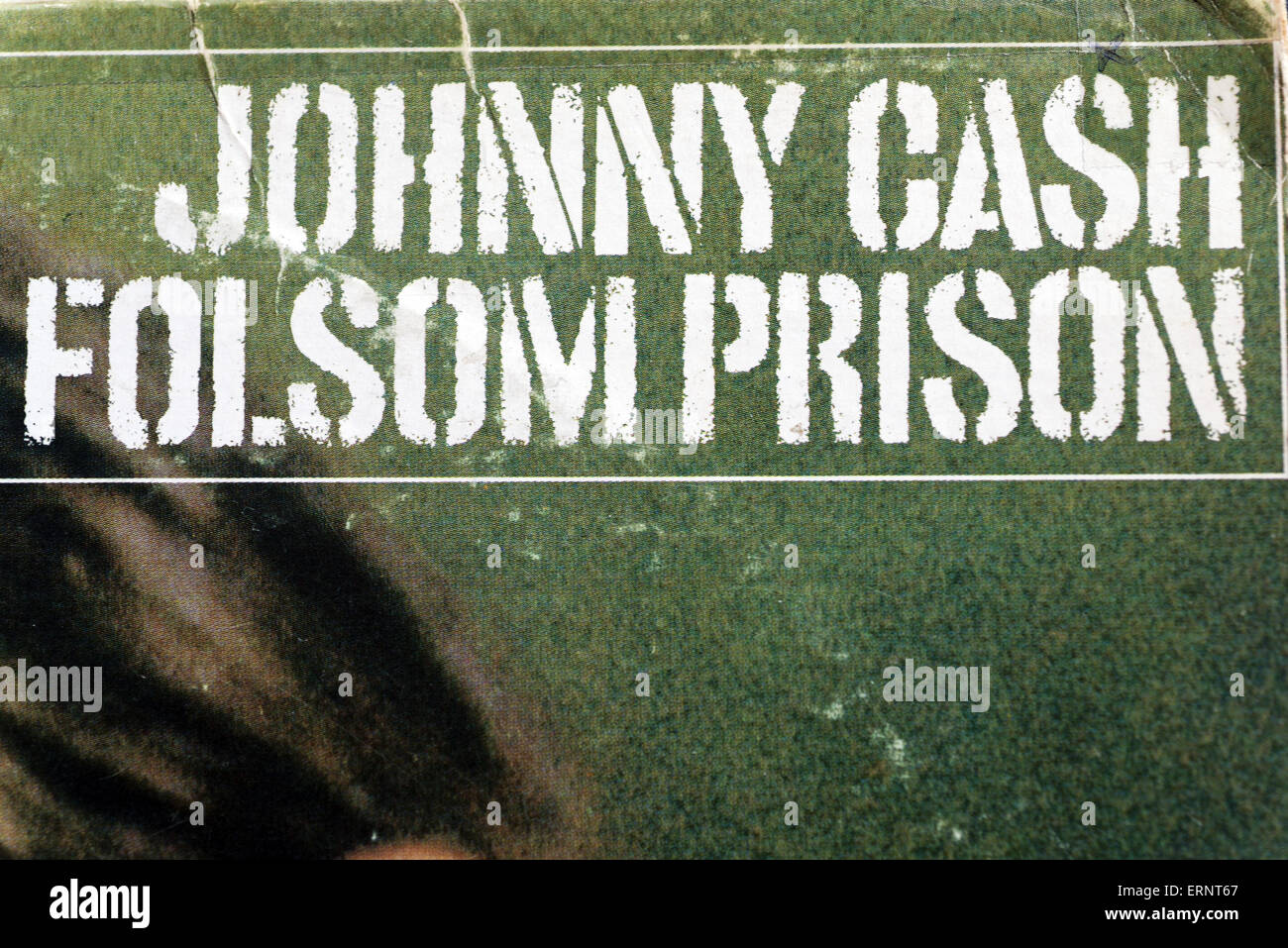 Johnny Cash di Folsom Prison album live Foto Stock