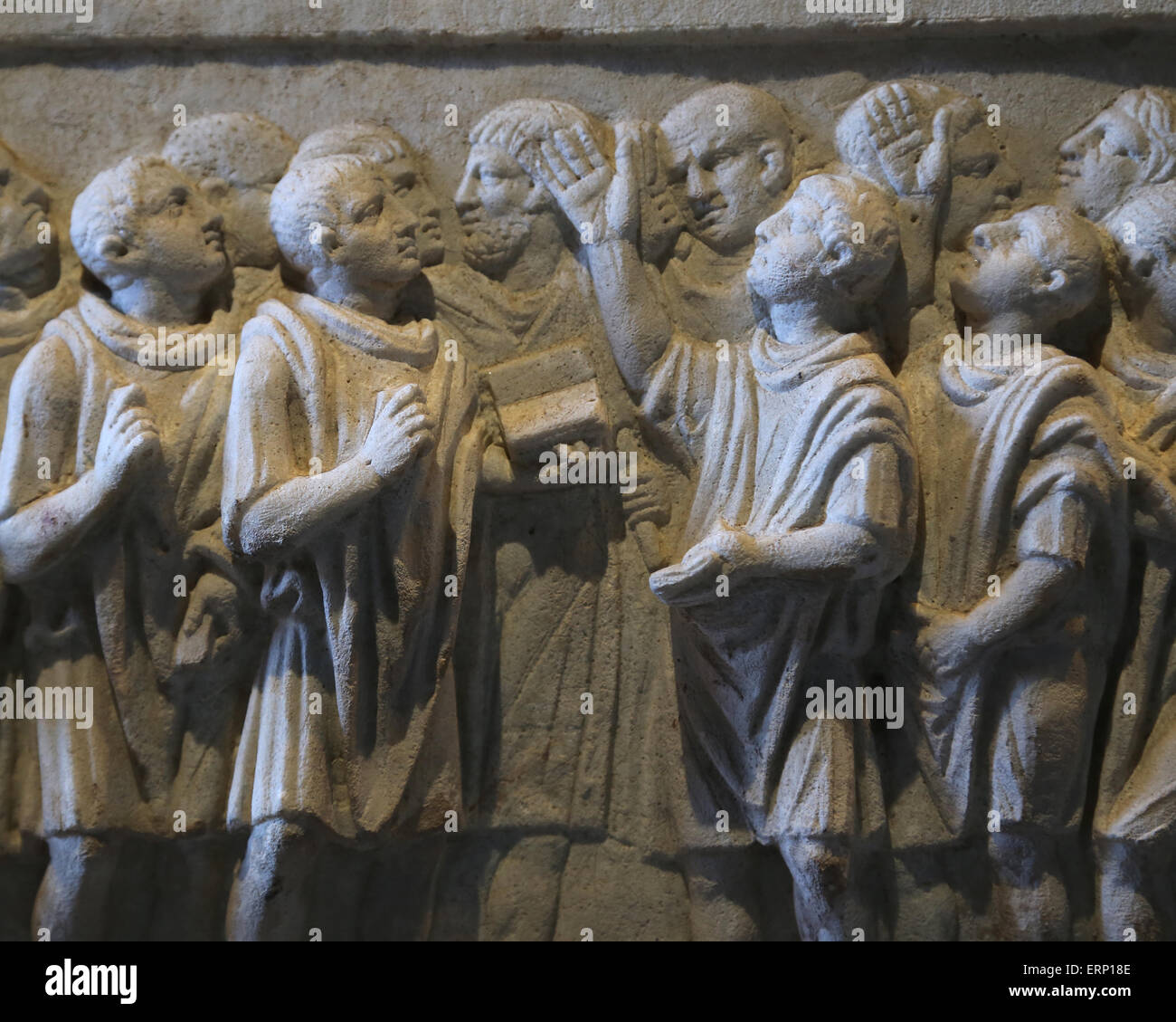 Altare cineraria di segretari del governo. Da Roma. 1° C. D. Fulvius e suo fratello Quintus Fulvius Prisco. Foto Stock
