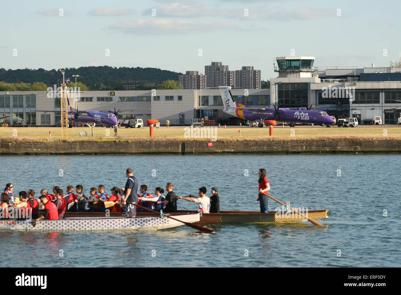 LONDON CITY AIRPORT Foto Stock