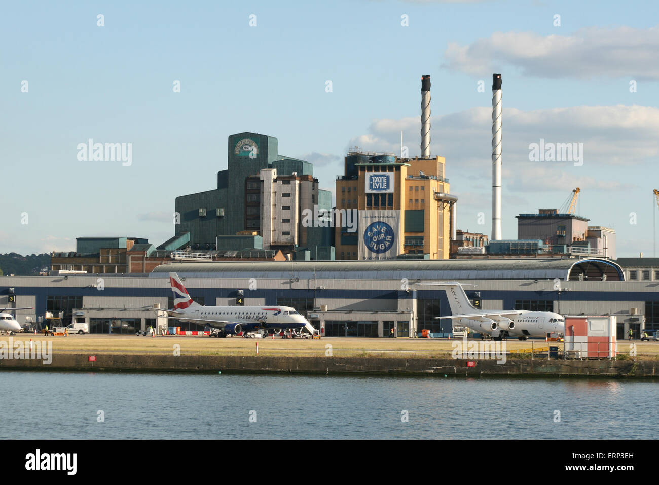 LONDON CITY AIRPORT Foto Stock