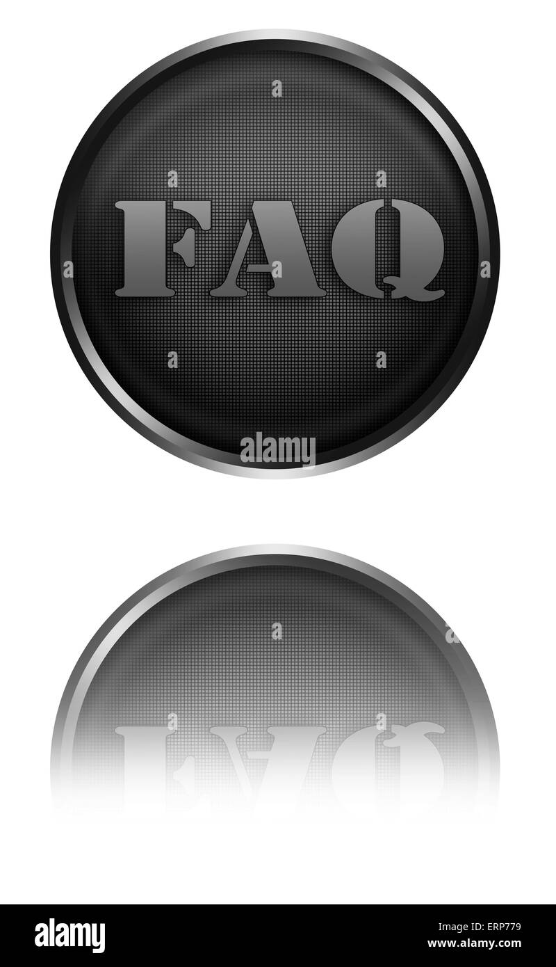 Pulsante di FAQ. Foto Stock