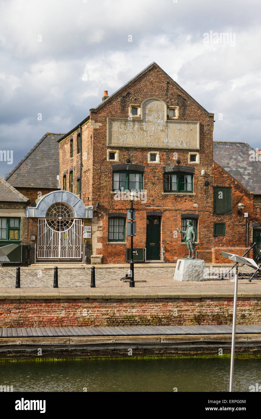 Un vecchio magazzino del porto di King's Lynn, Norfolk Foto Stock