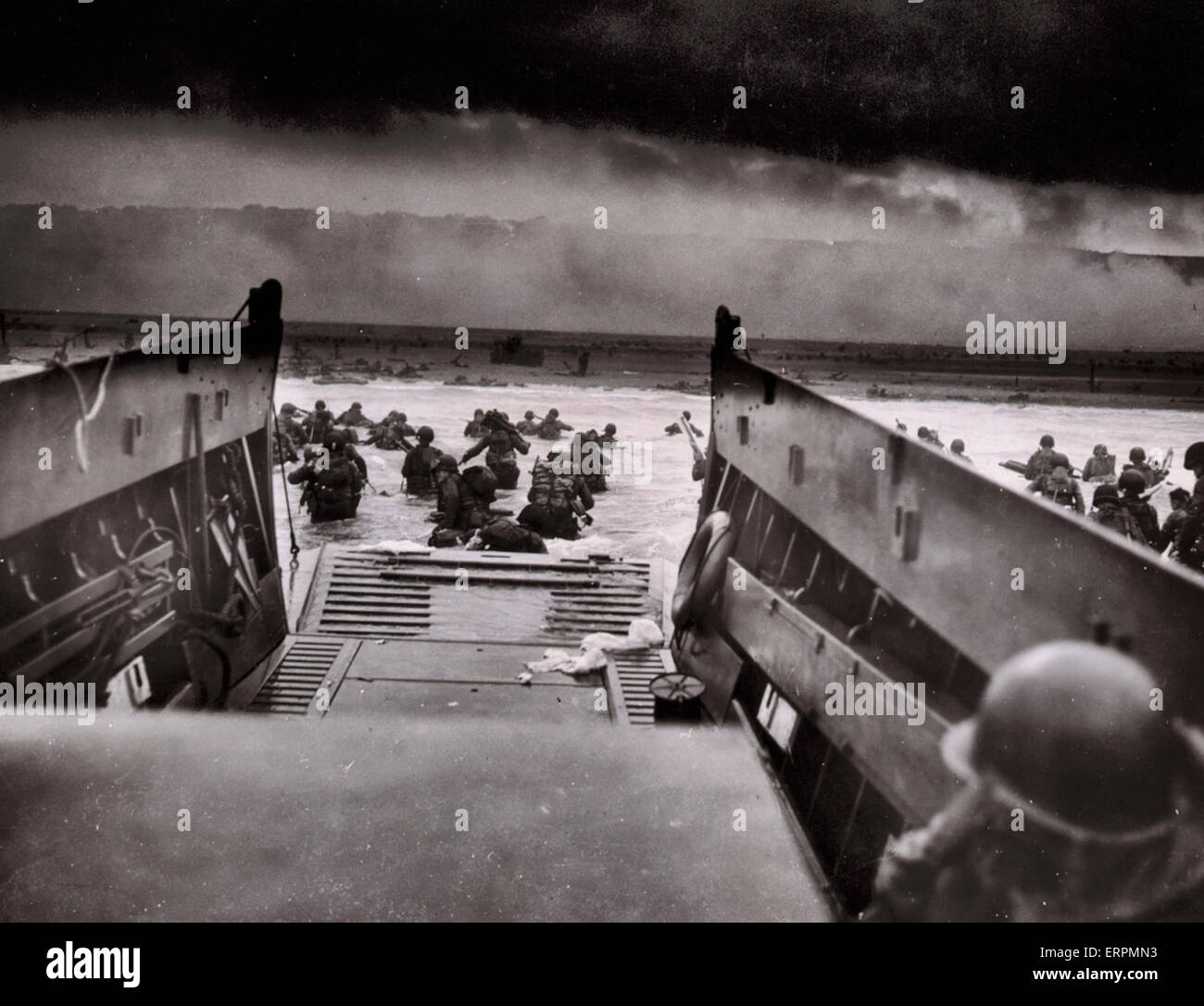 Una corsa in taxi per l'inferno e il retro - D-Day invasione Giugno 6, 1944 Foto Stock