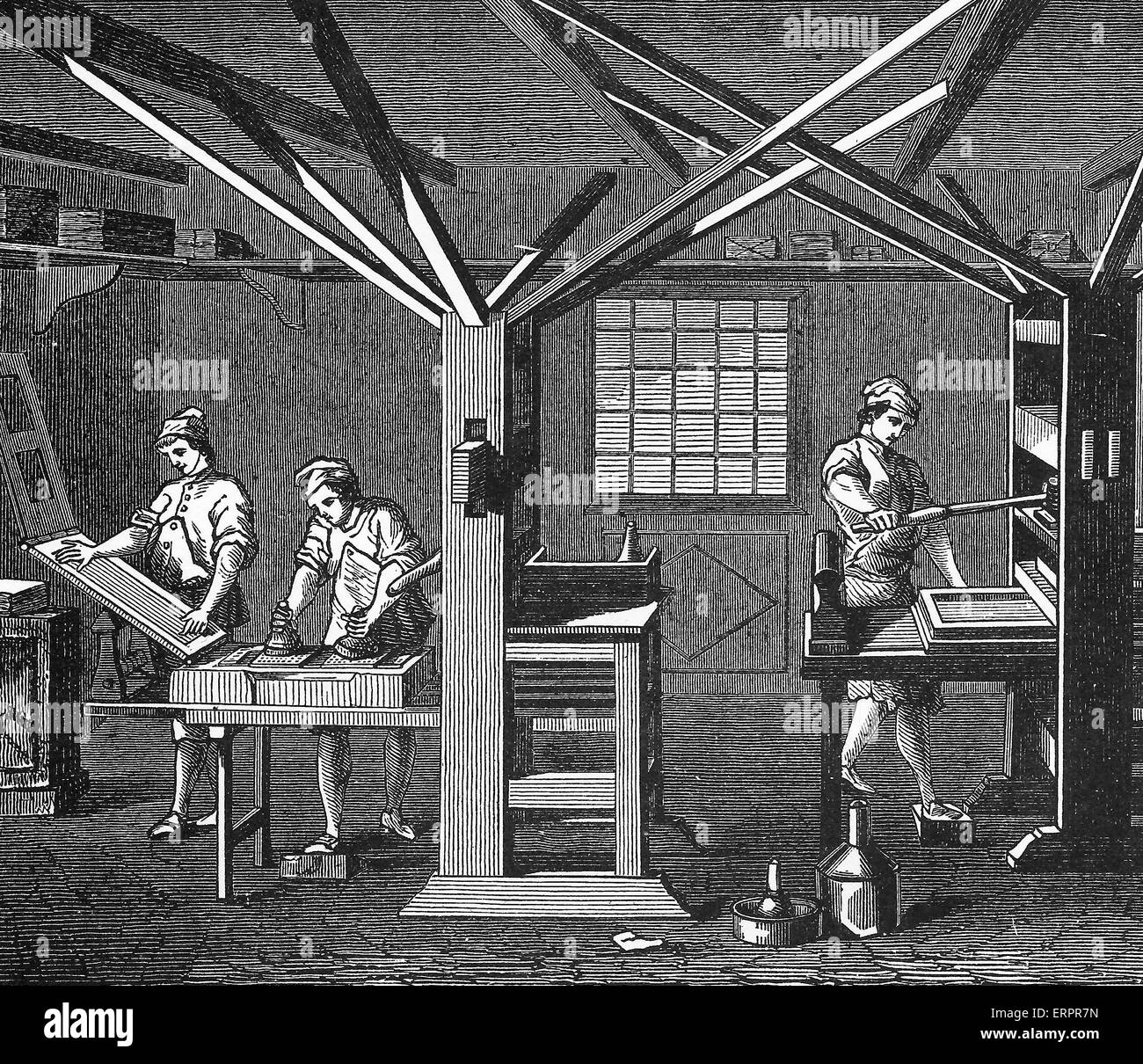 Printing House, storico illustrazione. Foto Stock