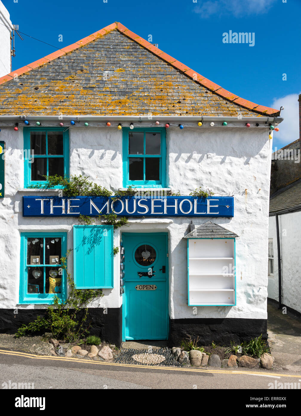 Il negozio di Mousehole in Cornovaglia , Inghilterra Foto Stock