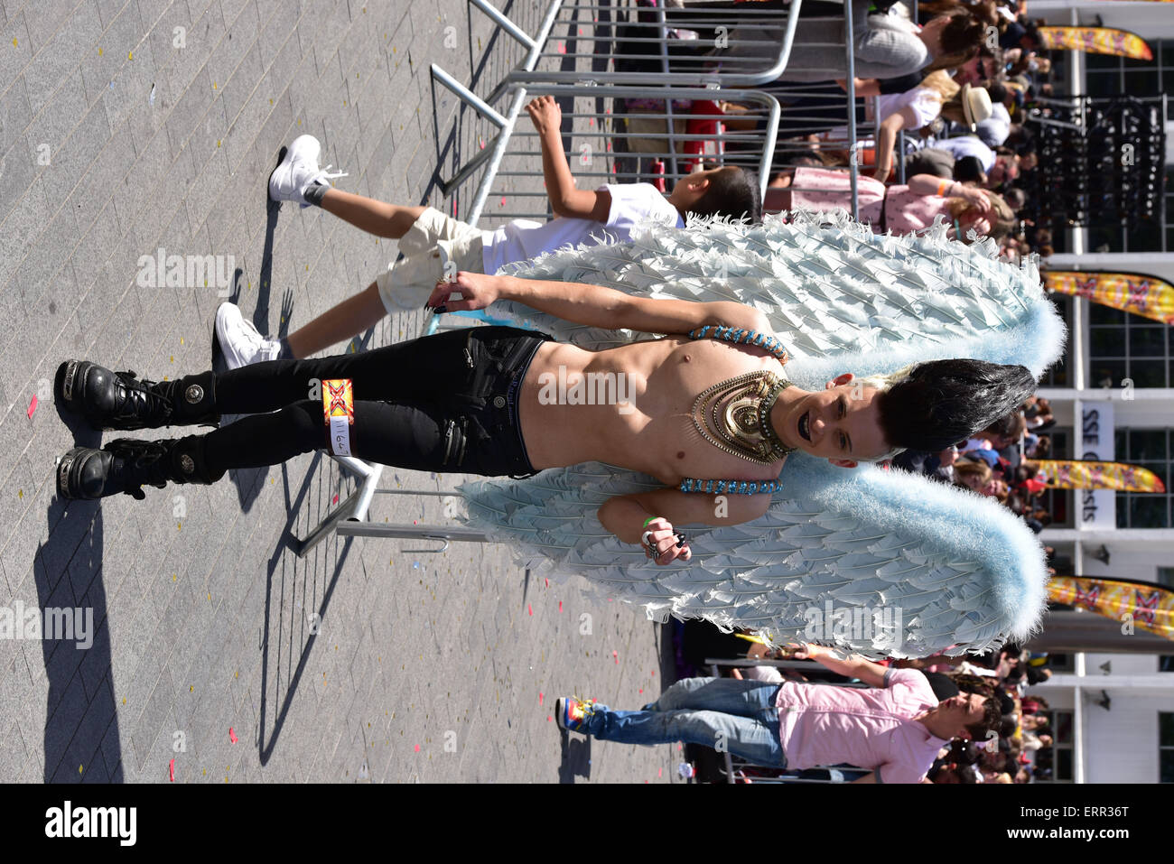 Londra, UK, 7 Giugno 2015 : Matthew Roberts in attesa di fattore X 2015 auditions a Wembley, Londra. Foto di vedere Li Foto Stock