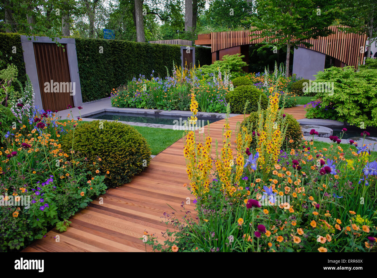 La Homebase Garden - rifugio urbano da Adam Frost, gold award, il Chelsea Flower Show 2015 Foto Stock