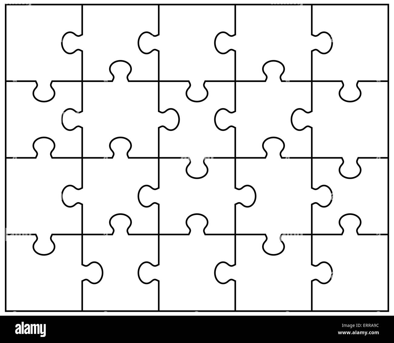 puzzle bianco Foto Stock