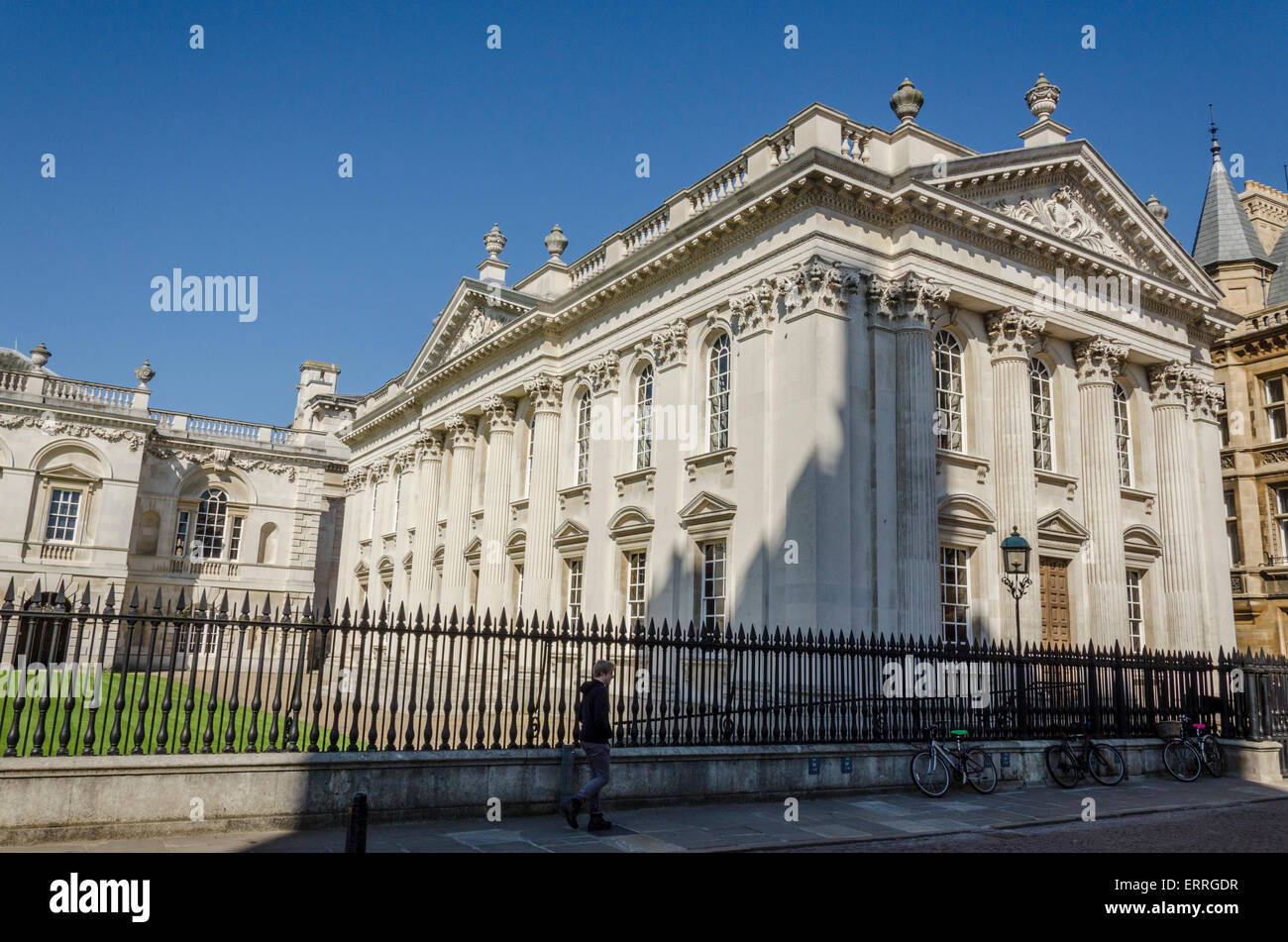 Senate House vista da King's Parade, Cambridge, Regno Unito Foto Stock