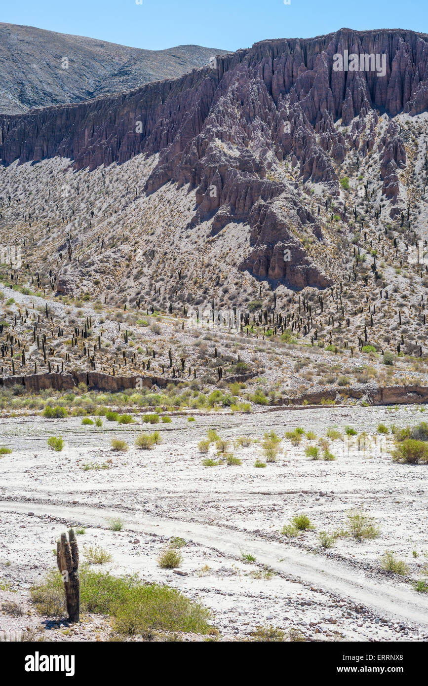 Valle della Quebrada de Humahuaca, centrale Ande Altiplano, Argentina Foto Stock