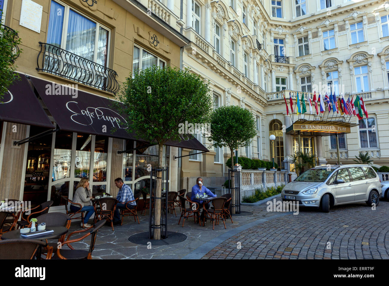 Il Grandhotel Pupp Karlovy variano, città termale, Repubblica Ceca Foto Stock