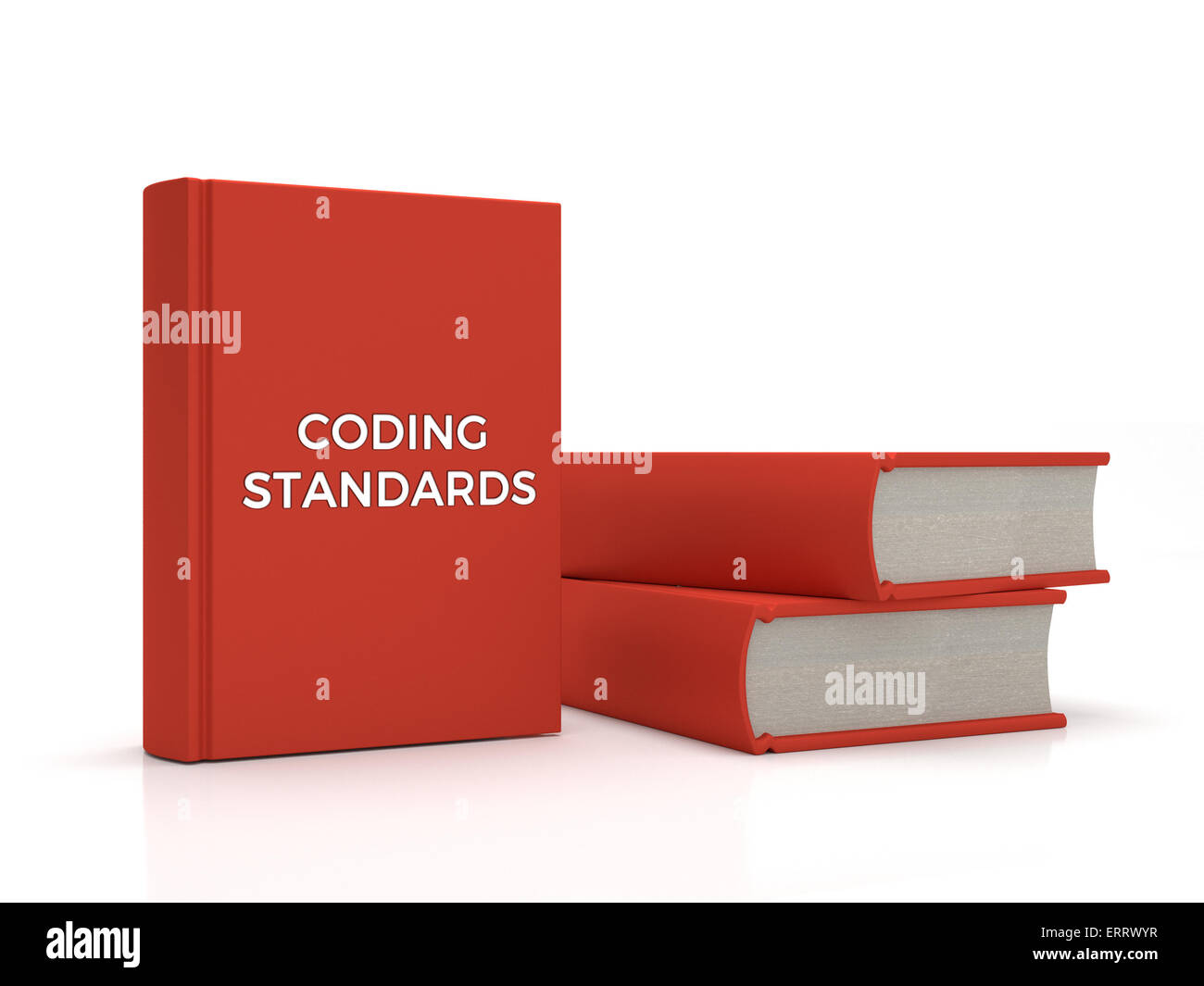 3 libri contenenti il titolo "standard di codifica' Foto Stock
