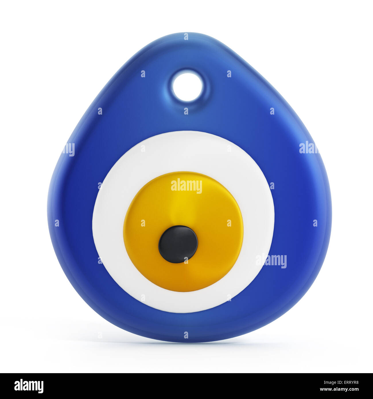 Malocchio o Nazar amuleto bianco su sfondo isolato Foto Stock