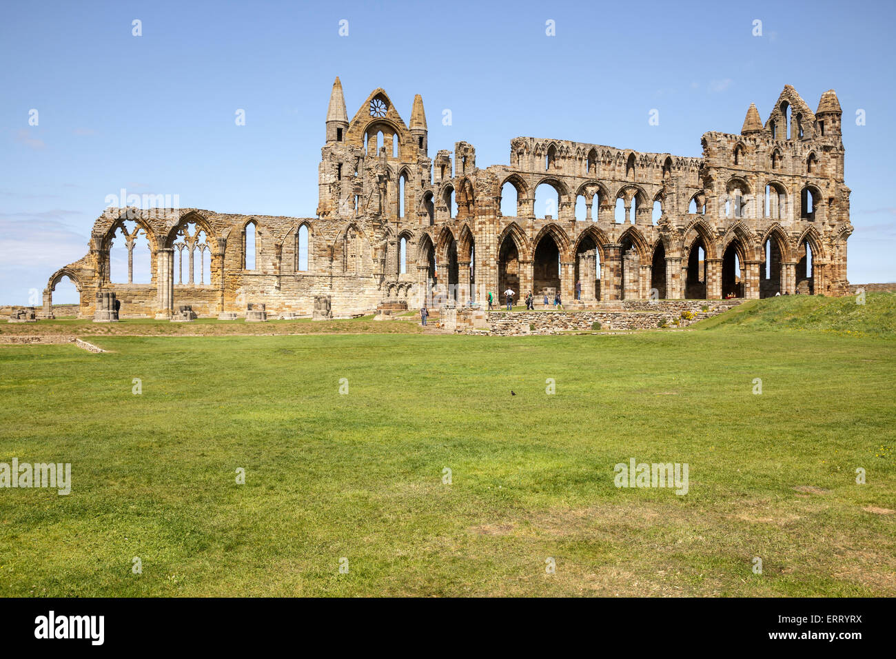 Whitby Abbey, nello Yorkshire, Inghilterra Foto Stock