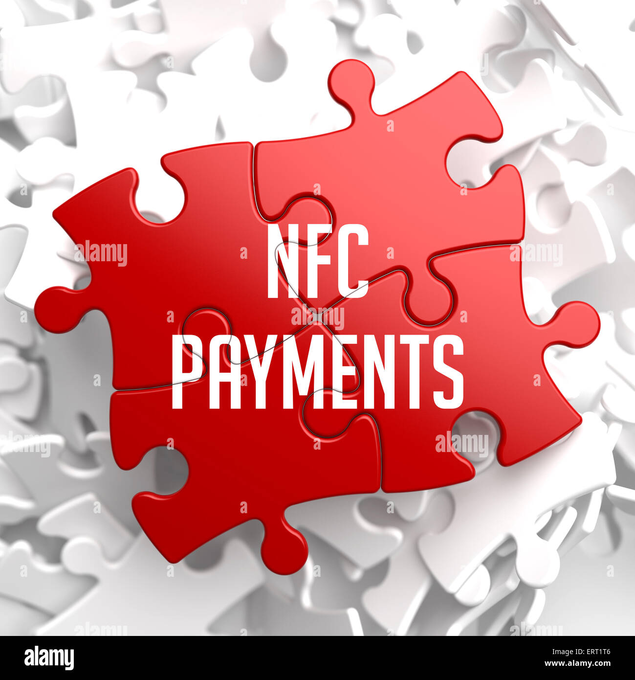 Pagamenti NFC sul rosso Puzzle. Foto Stock