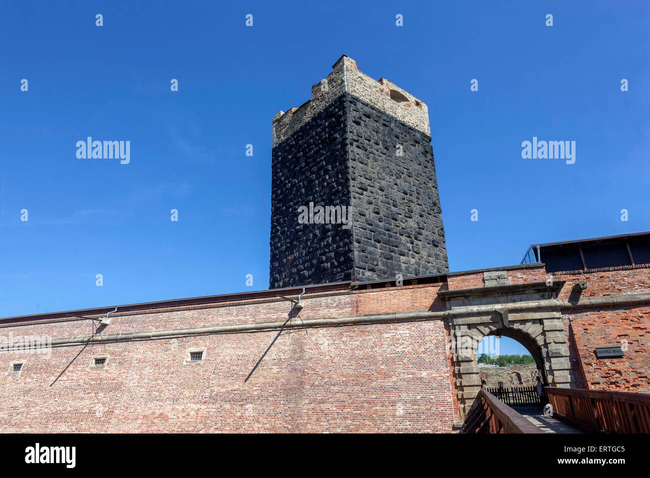 Cheb castello con torre nera Cheb Repubblica Ceca, Europa Foto Stock