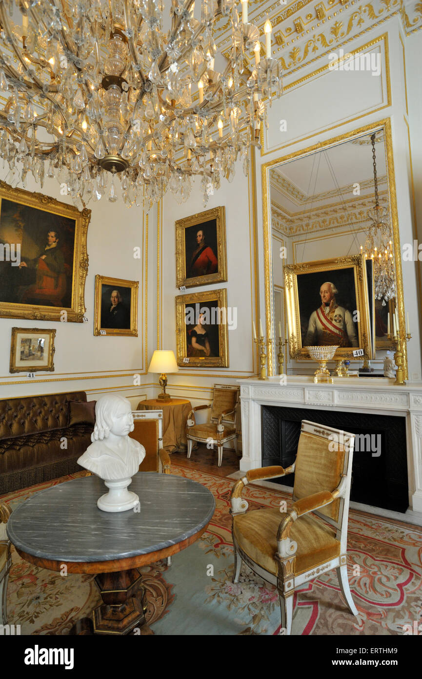 belgio, bruxelles, interno del palazzo reale Foto Stock