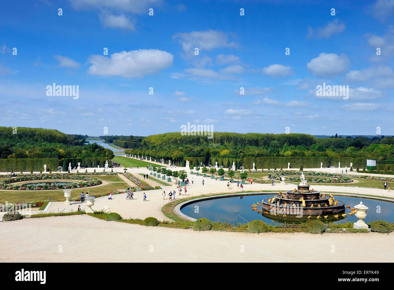Chateau Versailles parco giardino Ile de France Francia Europa Foto Stock