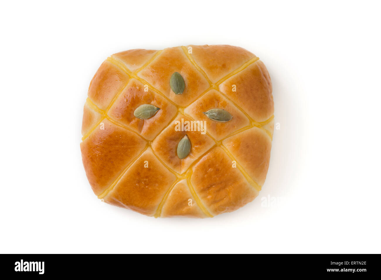 Pane con cereali isolato su bianco Foto Stock